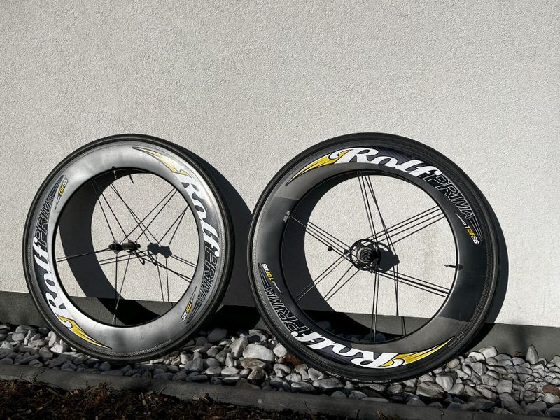 Zapletená karbonová kola Rolf Prima TDF85 + galusky Tufo Elite ride 25