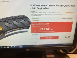 2x Plášť Continental contact plus 42-622