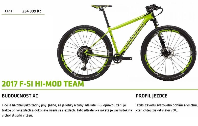 Cannondale BallisTec F-Si Hi-MOD Carbon TEAM - Rám a Vidlice