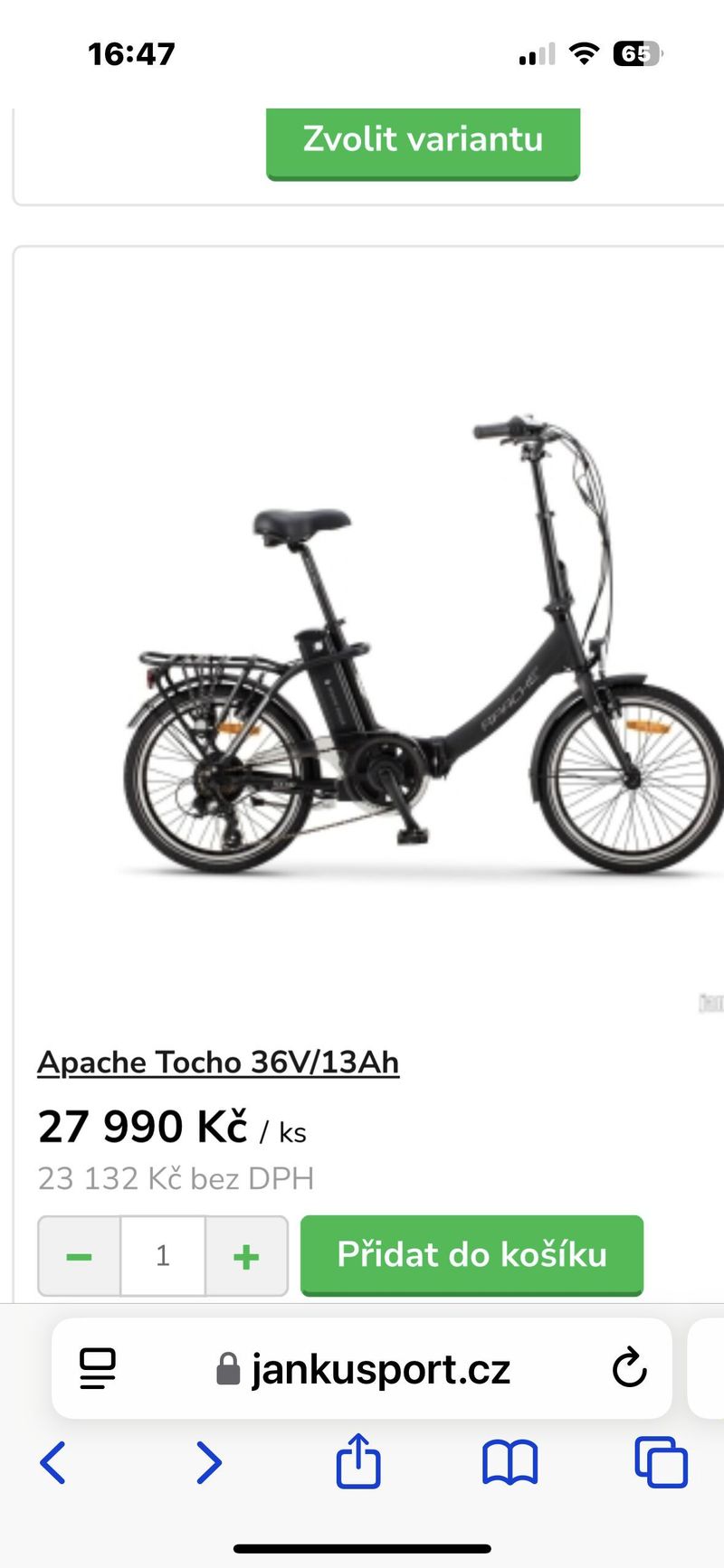 Skládací elektrokolo
