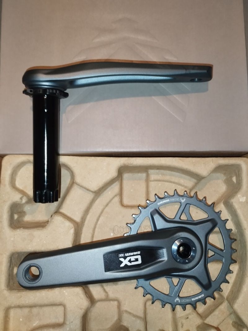 Prodám MTB kliky Sram GX Eagle DUB Boost Wide, T-type Dark Polar