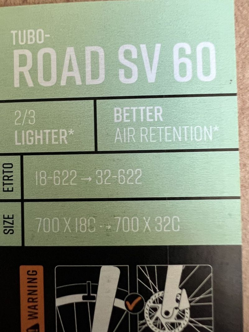Duše TUBOLITO Road 700x18/32C - SV60B