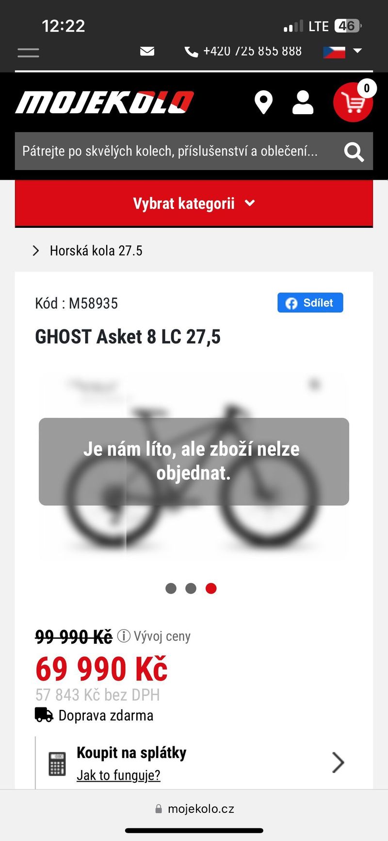 Karbonové kolo GHOST ASKET 8 LC