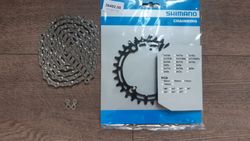 Převodník Shimano 1x12, 30 zubů + řetěz
