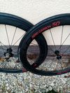 Karbon. Kola Spinollo Aero 50 - silniční, pro ráfkové brzdy, jak Nové. 
