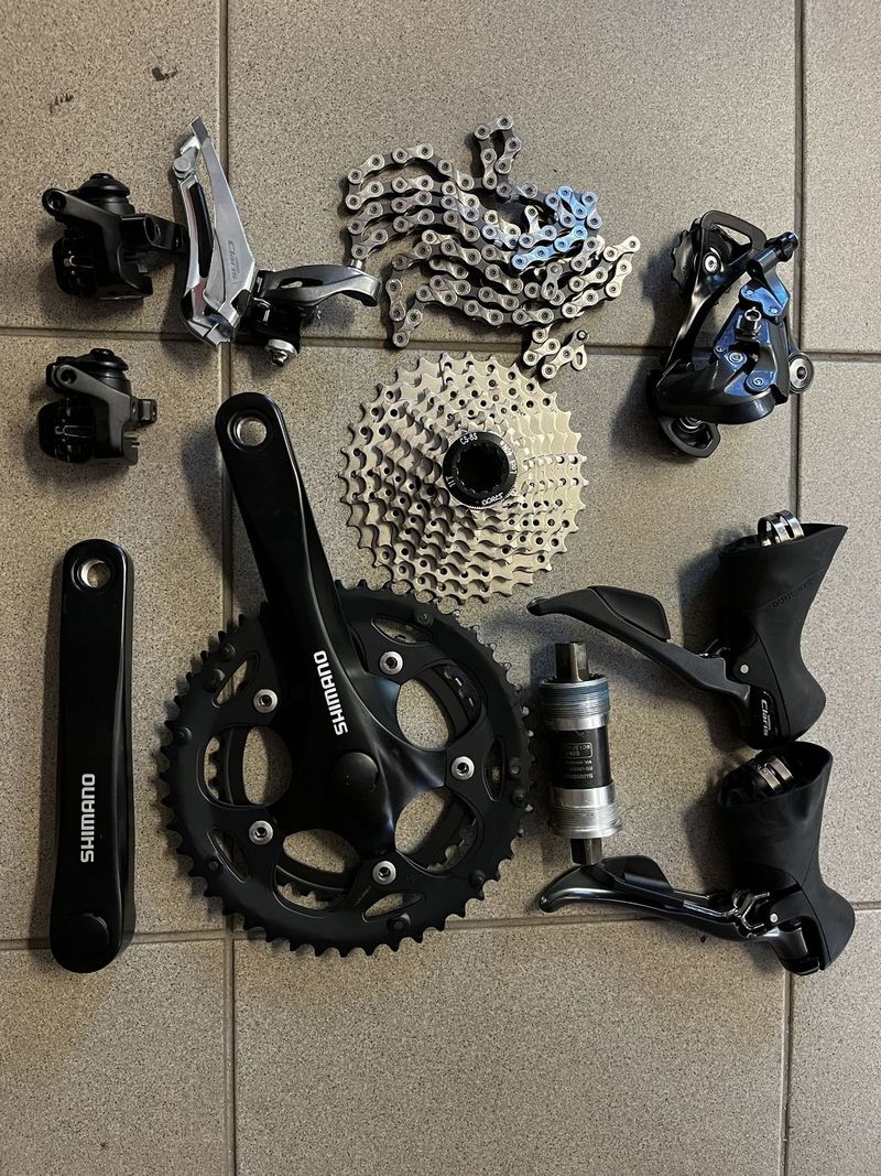 Sada Shimano Claris + brzdy tektro