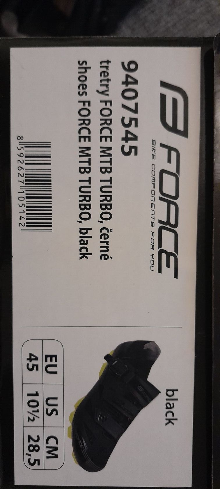 Tretry FORCE MTB TURBO černé 