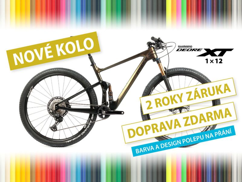 Nové celoodpružené kolo MTB 29" Spyder Cross SHIMANO XT 1x12 ve vel. S, M a L - barva na přání