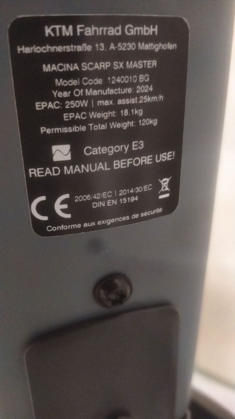 Elektrokolo KTM MACINA SCARP SX MASTER 2024
