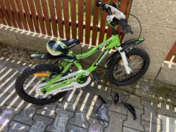 Dětské kolo Kawasaki 16” + kolečka
