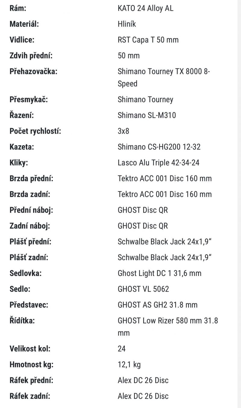 Dětské kolo Ghost Kato 24