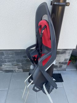 HAMAX Cyklosedačka s uzamykatelným zámkem Caress Dark Grey/Red