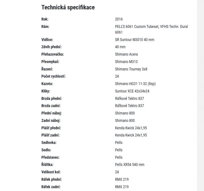 Dětské kolo PELLS Razzer 24