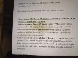 KTM Scarp MT Master+ Vidlice FOX+ tlumič FOX