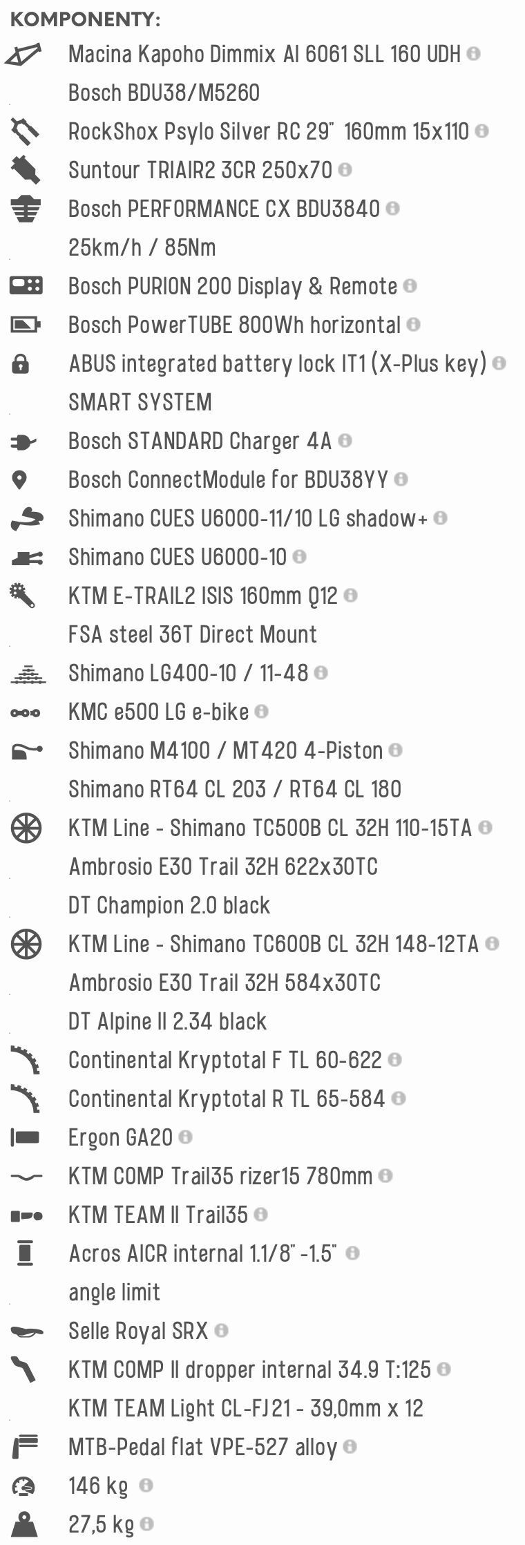 KTM MACINA KAPOHO 8973 2025 Bosch 5 Gen