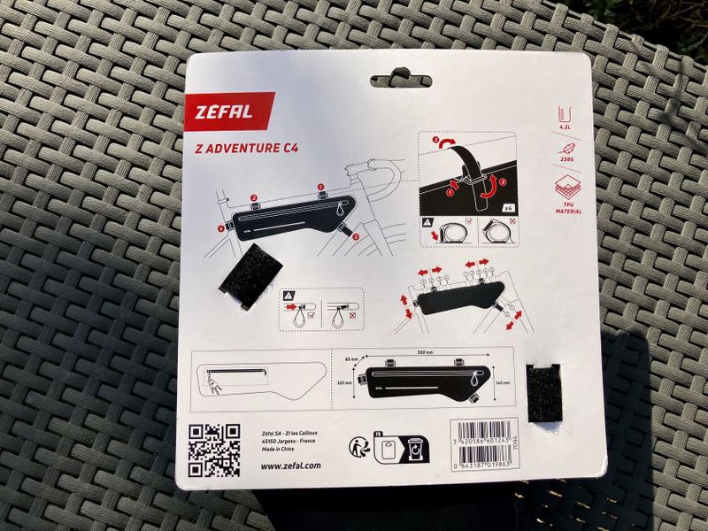 Zefal Z Adventure C4, nepromokavá brasna pod horní rámovou trubku