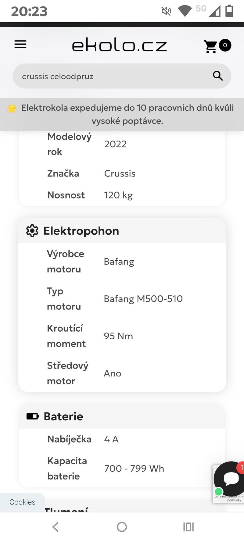 Elektrokolo Crussis e-guera 