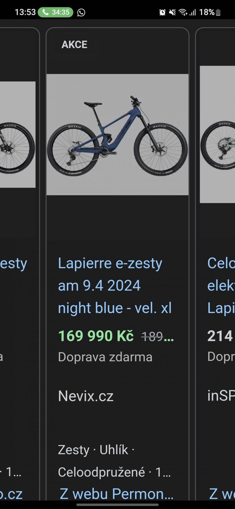 Lapierre e-zesty 9.4 crb L elektrokolo