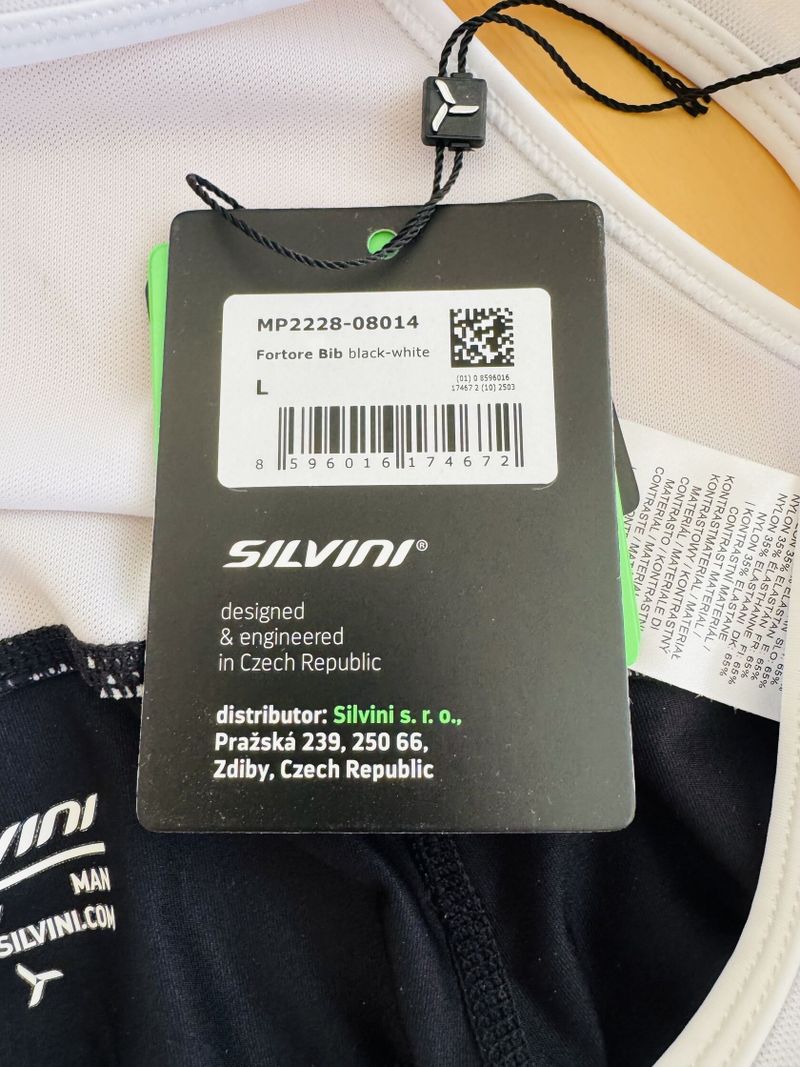 PÁNSKÉ CYKLO KALHOTY SILVINI MP2228 FORTORE - NOVÉ