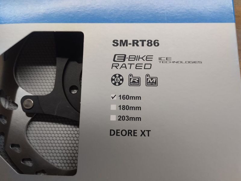 Nové brzdové kotouče Shimano XT SM-RT86 160mm