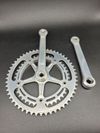 Kliky Campagnolo Super Record No Fluted, 1987, délka 172.5mm, převodníky 53/42