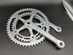 Kliky Campagnolo Super Record No Fluted, 1987, délka 172.5mm, převodníky 53/42