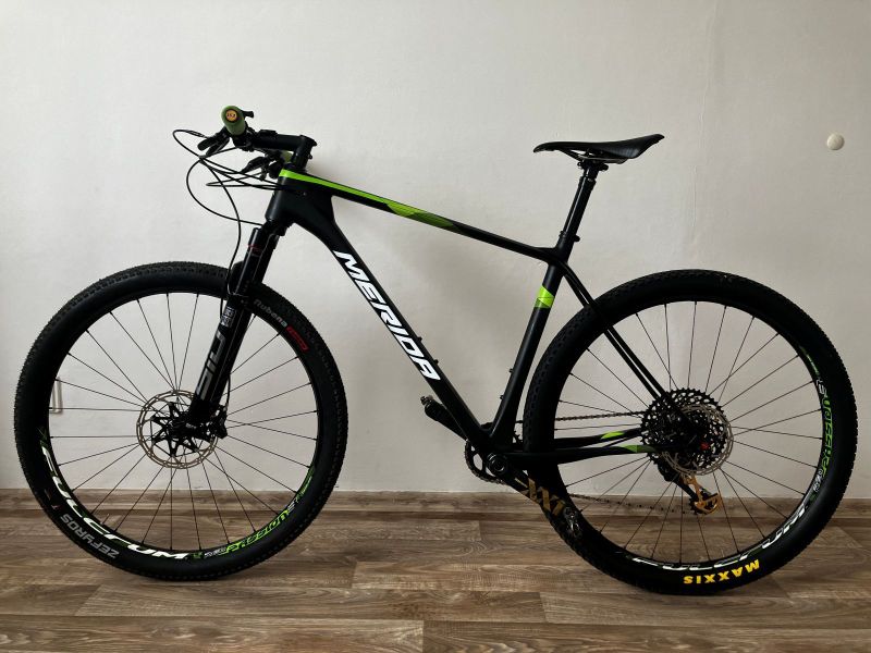 Merida Big Nine Team - XX1 pohon, teleskopka, závodní kolo, vyměněna vidlice i rám, super lehké 