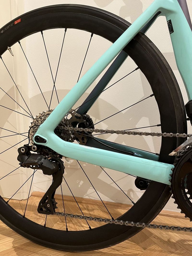 Bianchi Oltre 105 Di2 (2024) po ročním udržovacím servisu 
