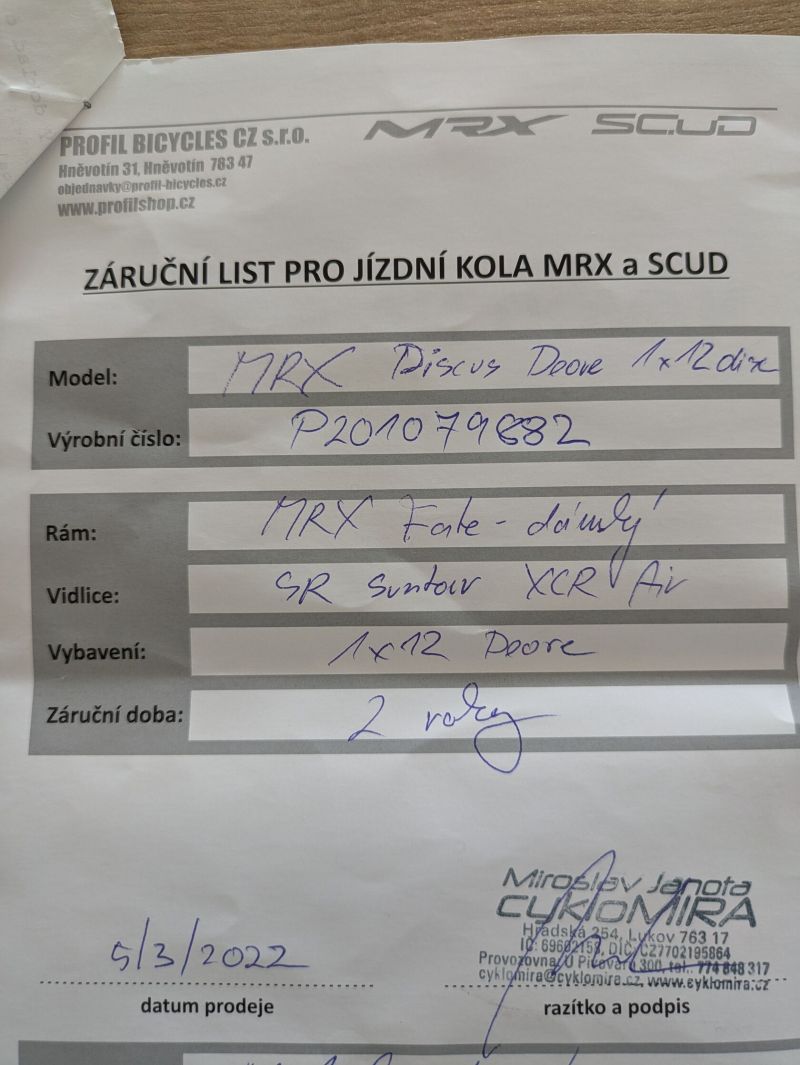 Horské kolo MRX