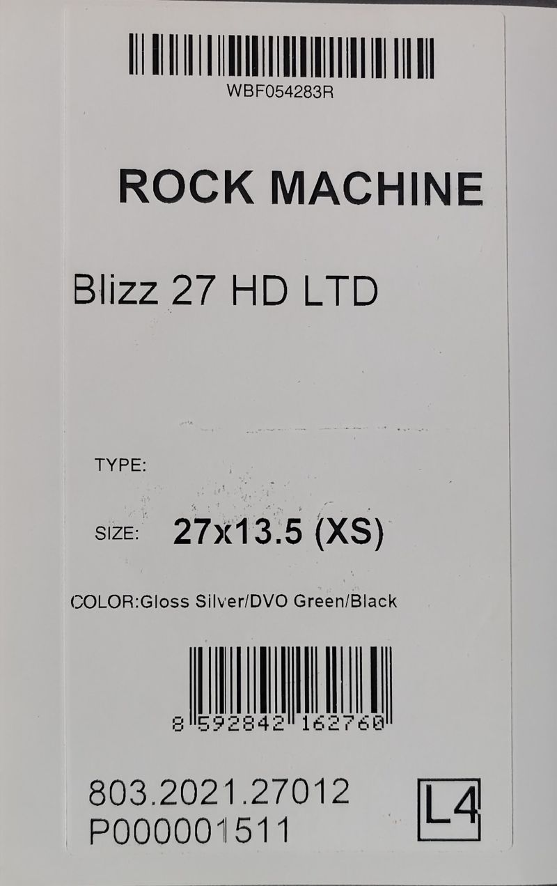 Rock Machine Blizz 27 vel. XS