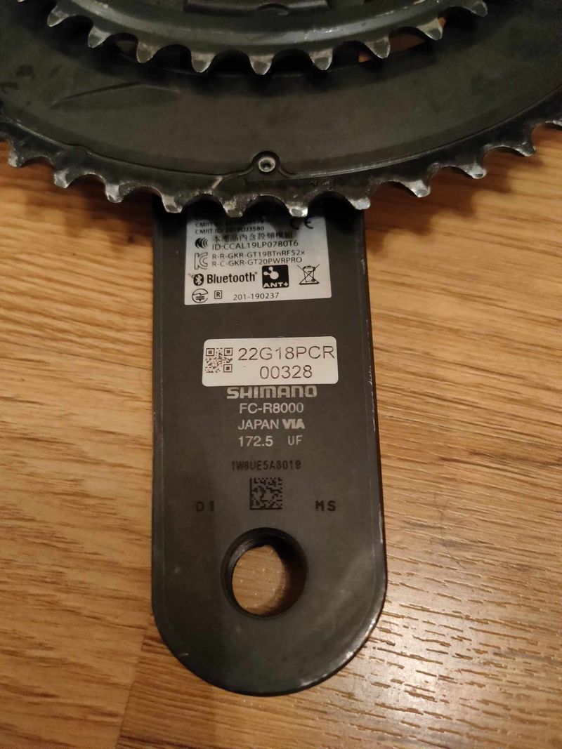 Oboustranný wattmetr Giant ultegra R8000 52x36 172,5mm, pro 11s