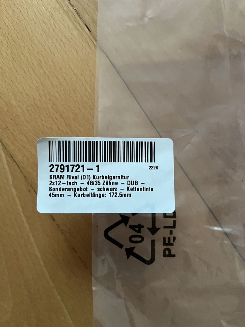 Kliky SRAM Rival D1 DUB 2x12