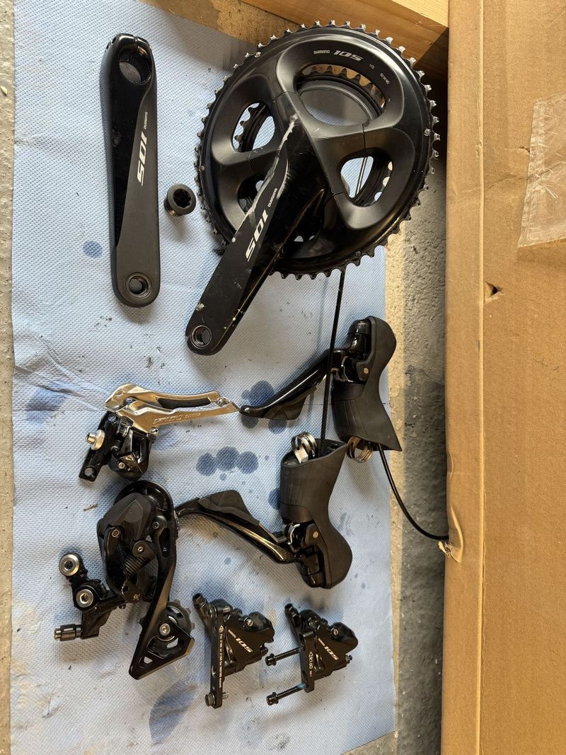 Sada Shimano 105 (sada 1) používaná 2 roky