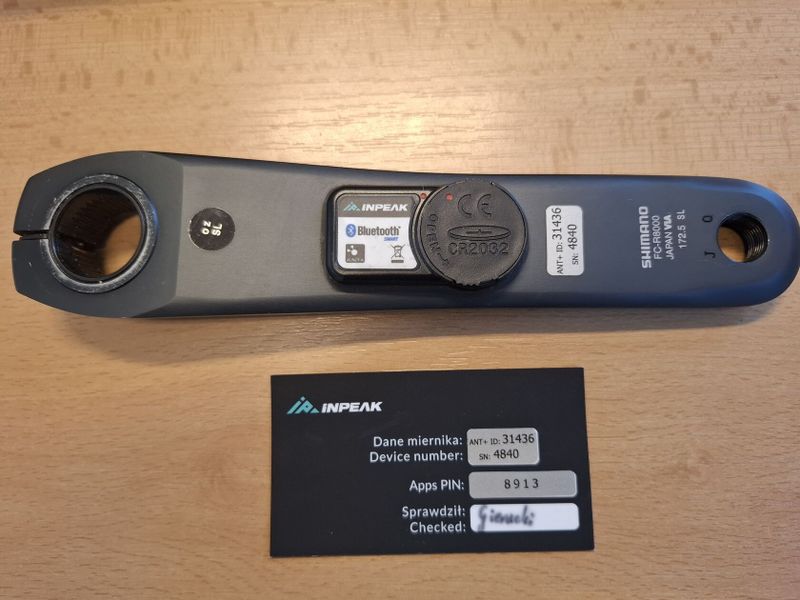 Wattmeter Inpeak Klika Shimano Ultegra FC-R8000 , 172,5 mm