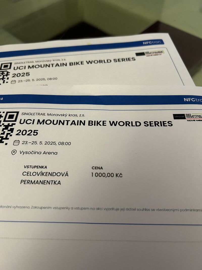 Celovíkendová vstupenka na SP UCI 2025 do Nového Města na Moravě