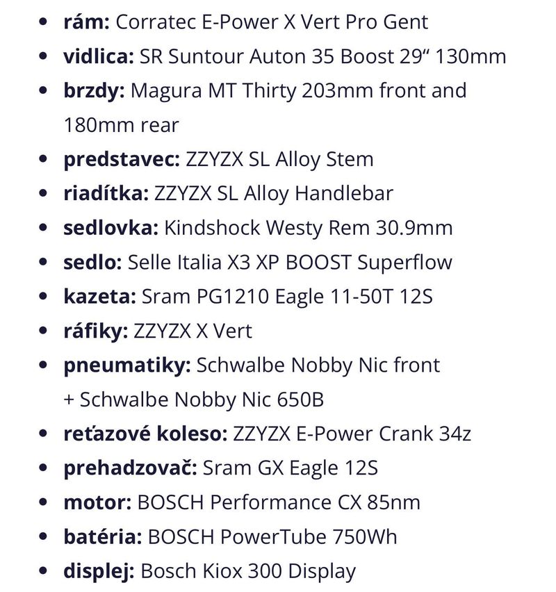 Nový elektrobicykel Corratec E-Power X-Vert FACTORY
