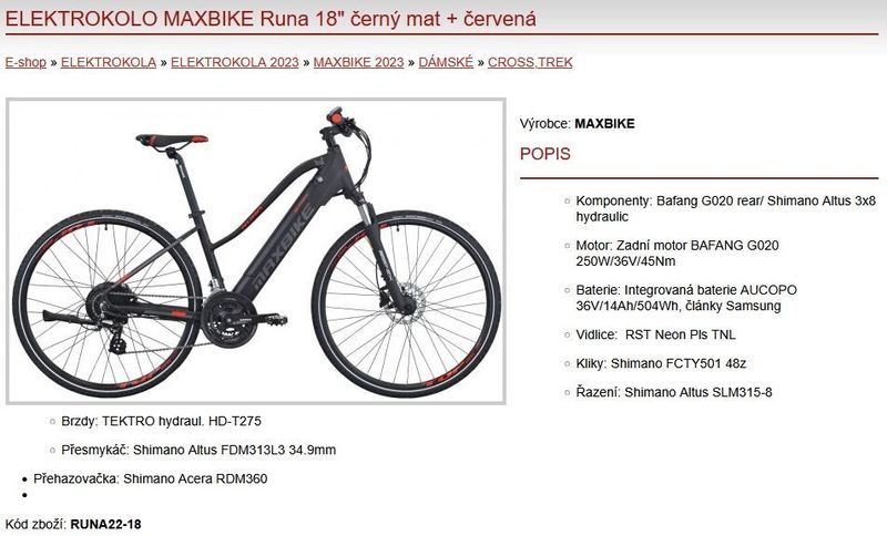 Dámské trekingové e-kolo MAXBIKE Runa