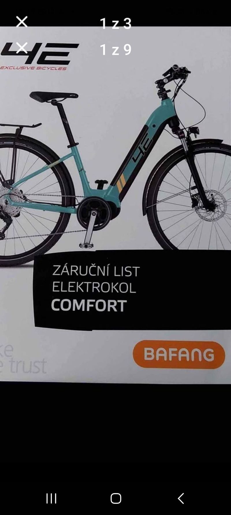 Prodám elektrokolo 4E27 Comfort Elite TREK ještě v záruce 