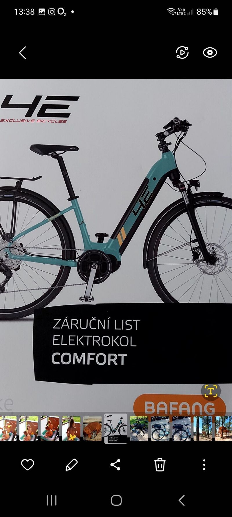Prodám elektrokolo 4E27 Comfort Elite TREK ještě v záruce 
