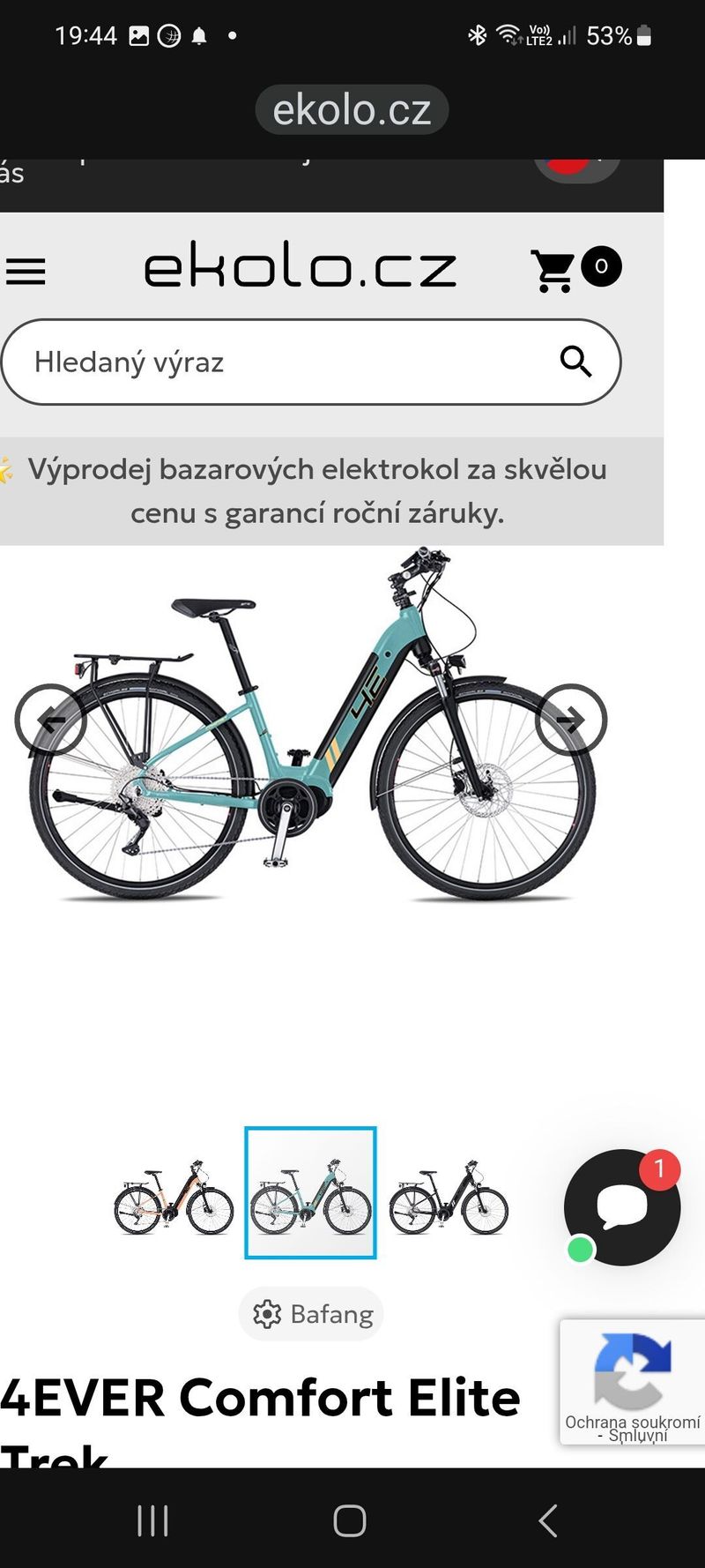 Prodám elektrokolo 4E27 Comfort Elite TREK ještě v záruce 