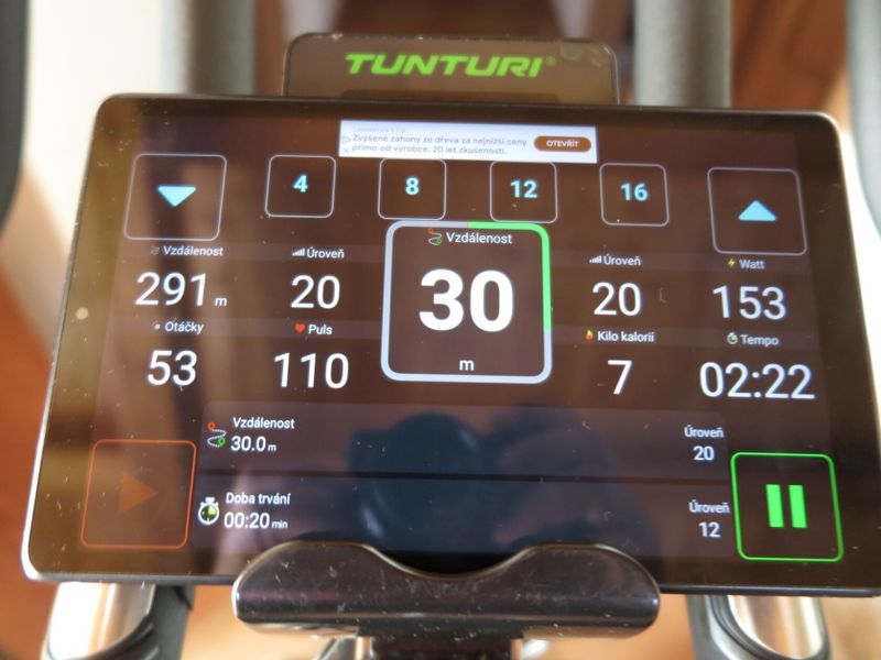Špičkový cyklotrenažér TUNTURI S40 Perfektní stav