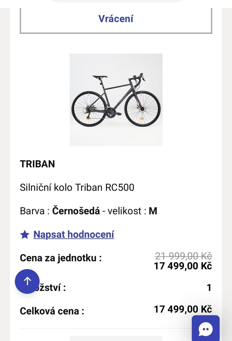 Silniční kolo Triban RC 500 + Karbonové Ráfky