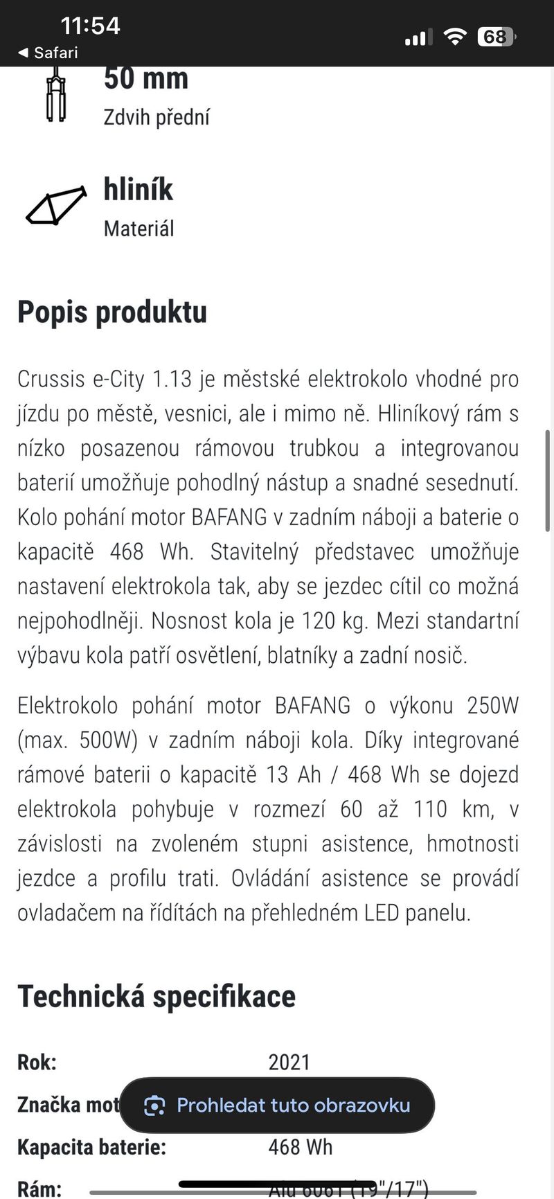 Městské Elektrokolo Crussis e-City