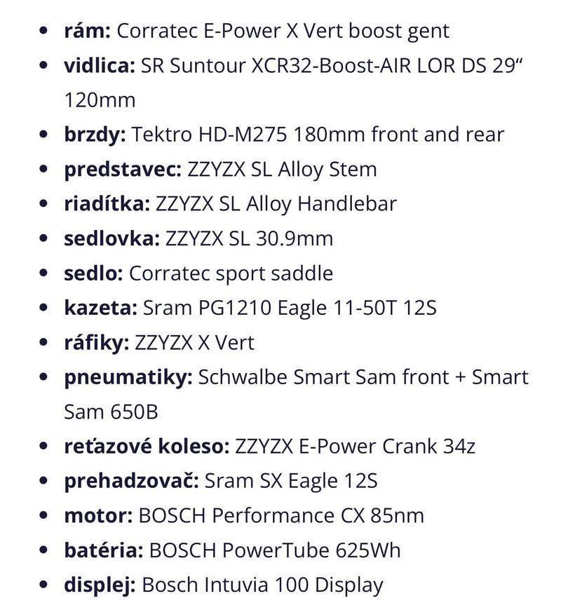 Nové elektrokolo Corratec E-Power X-Vert Race Bosch 4 Gen