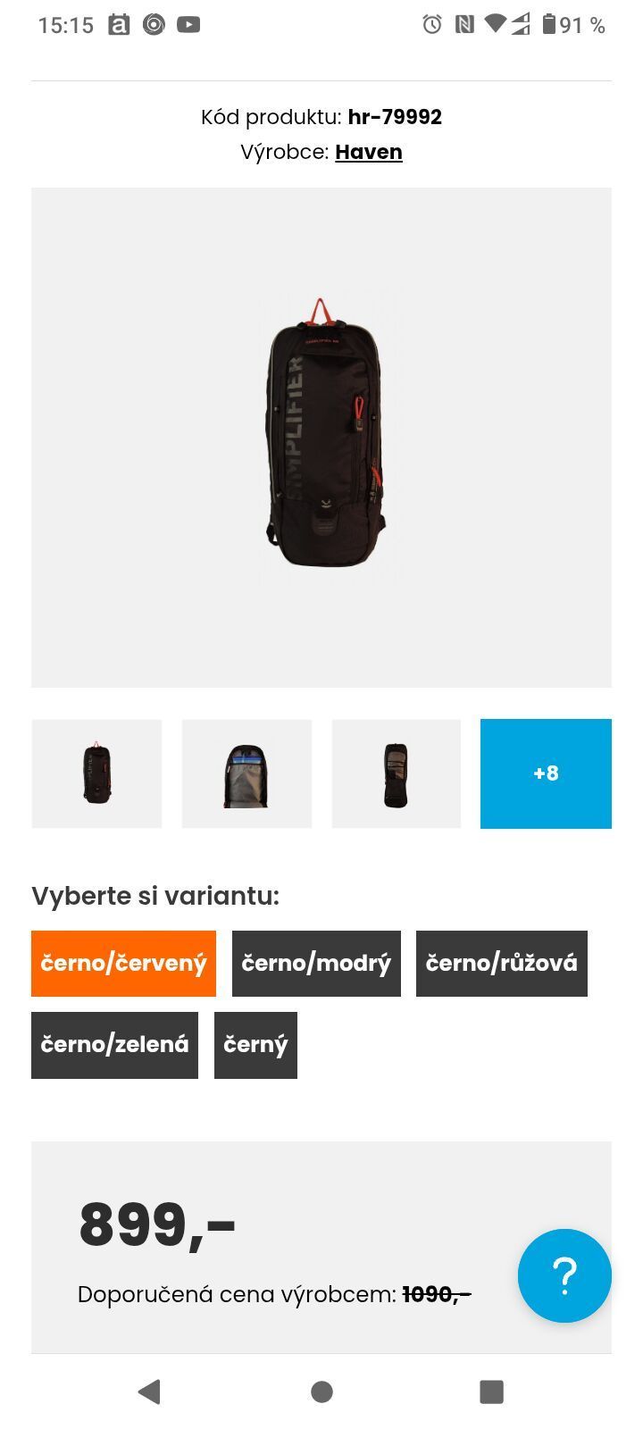 Batoh HAVEN SIMPLIFIER RB 14l včetně rezervoáru