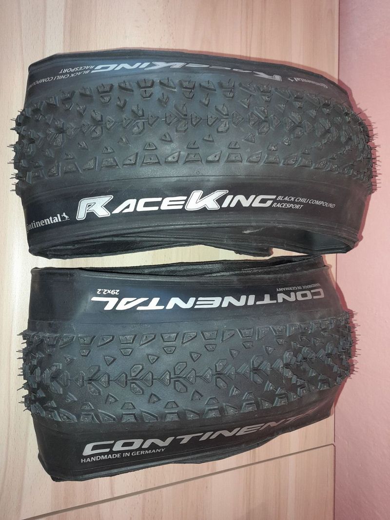 2 ks Continental Race King Racesport 29x2,2, nové, 509 gramů
