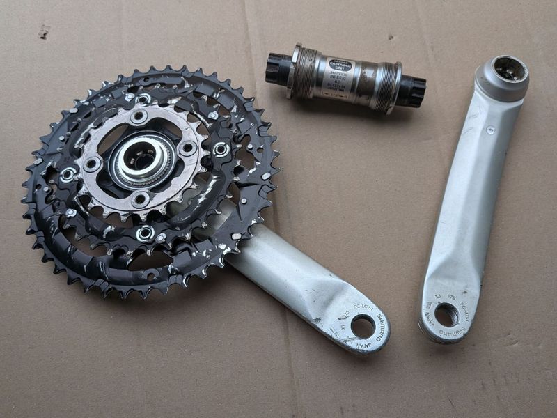 kliky Shimano Deore XT FC-M751 + osa 