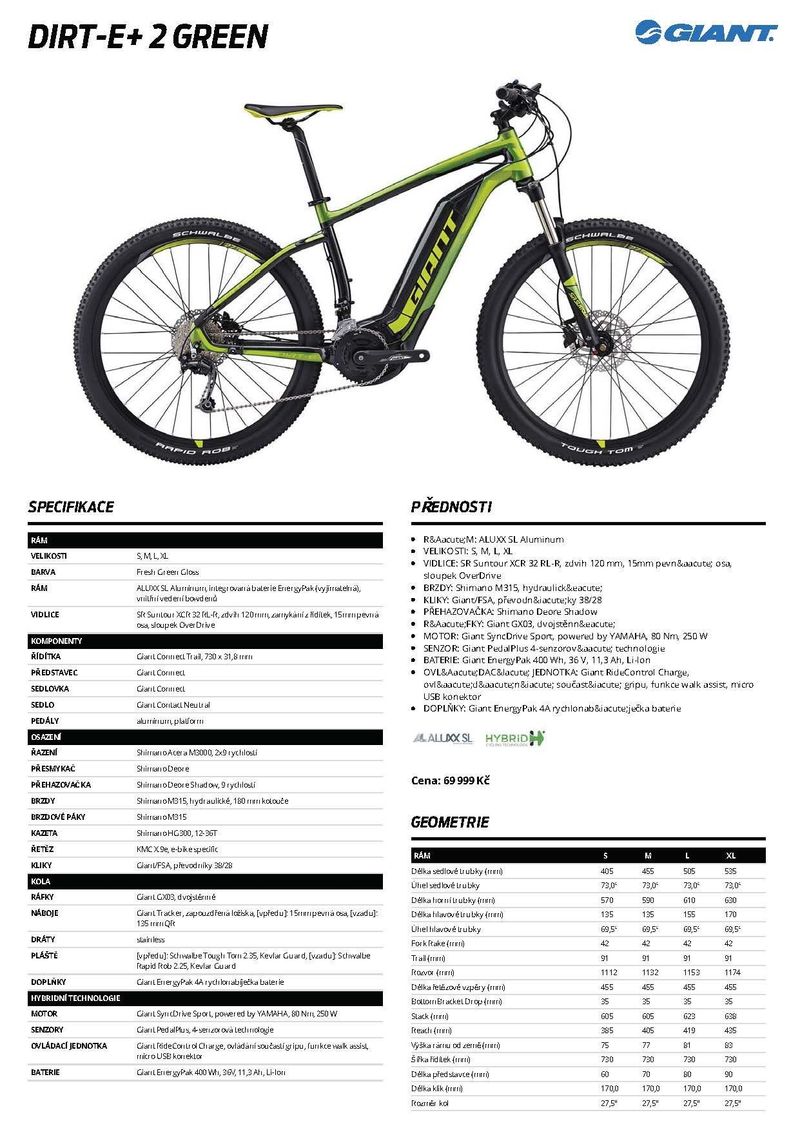 Prodám velice zachovalé, pravidelně servizované elektrokolo Giant XL s pohonem Yamaha,