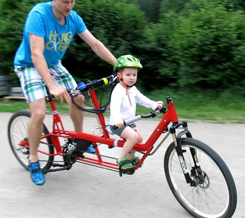 Elektrokolo dvojkolo = Tandem pro dospělého s dítětem | MTB expediční