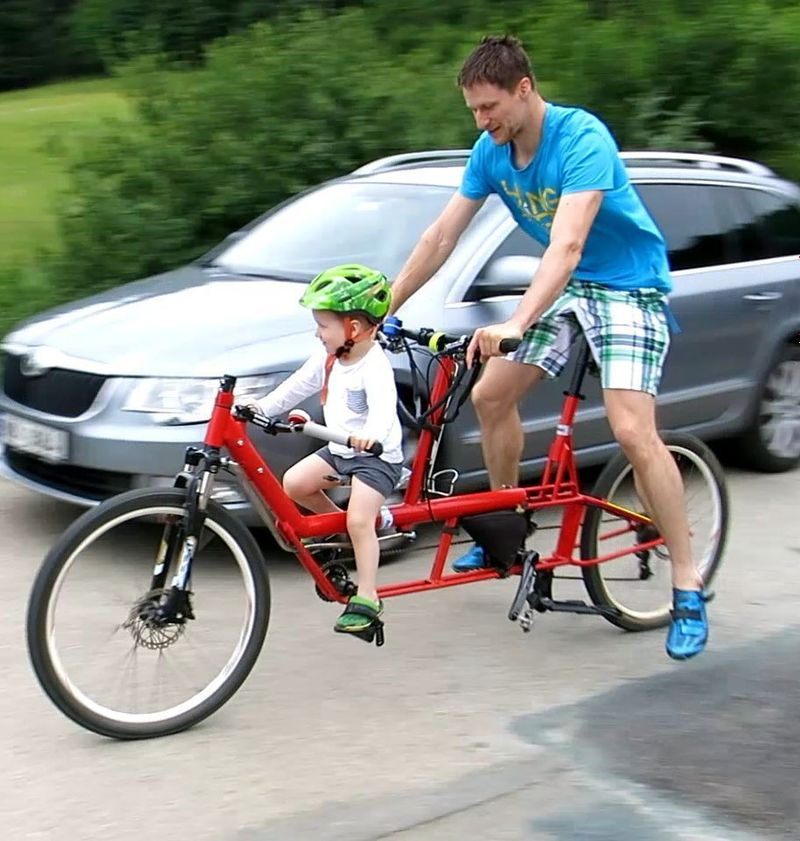 Elektrokolo dvojkolo = Tandem pro dospělého s dítětem | MTB expediční